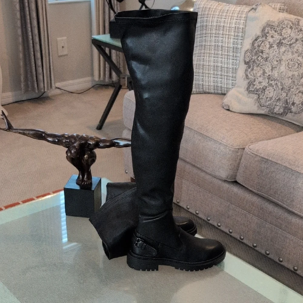 Black Over-the-Knee Women's Boots U S 9  UK 7